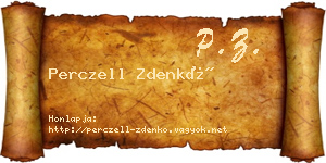 Perczell Zdenkó névjegykártya